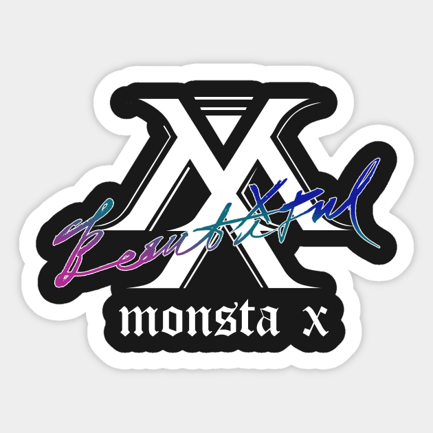 MONSTA X Beautiful Pantone Trio Color Logo Sticker by cxnq